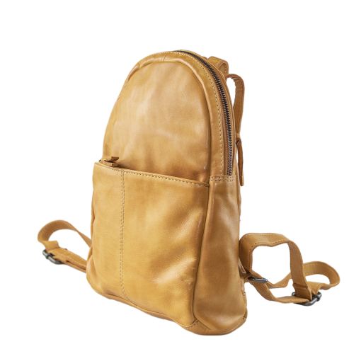 Mochila Piel Mostaza